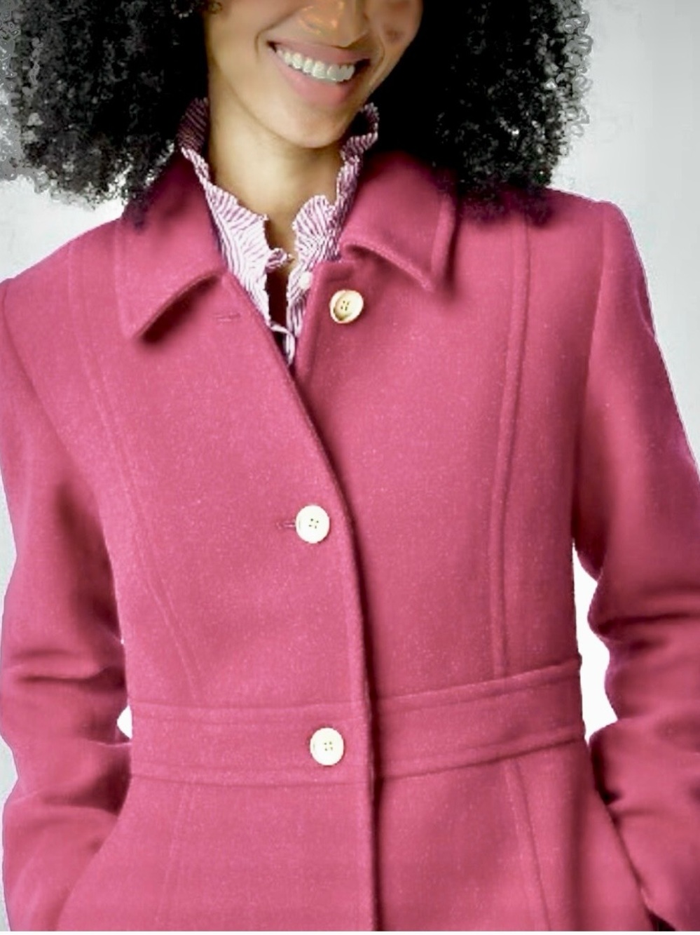 J. Crew Pink Wool-Blend  Coat - Picture 4 of 16